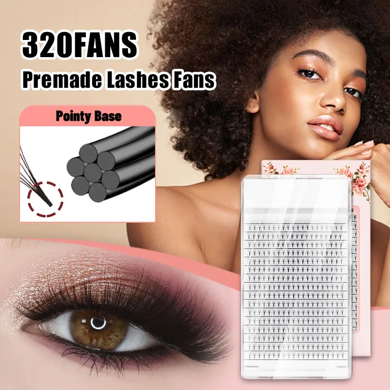 Premade Volume Fans 3D/4D/5D/6D/9D/11D Short Stem Individual Faux Mink Eyelashes Extensions Korean Fashion Makeup Products Cilio