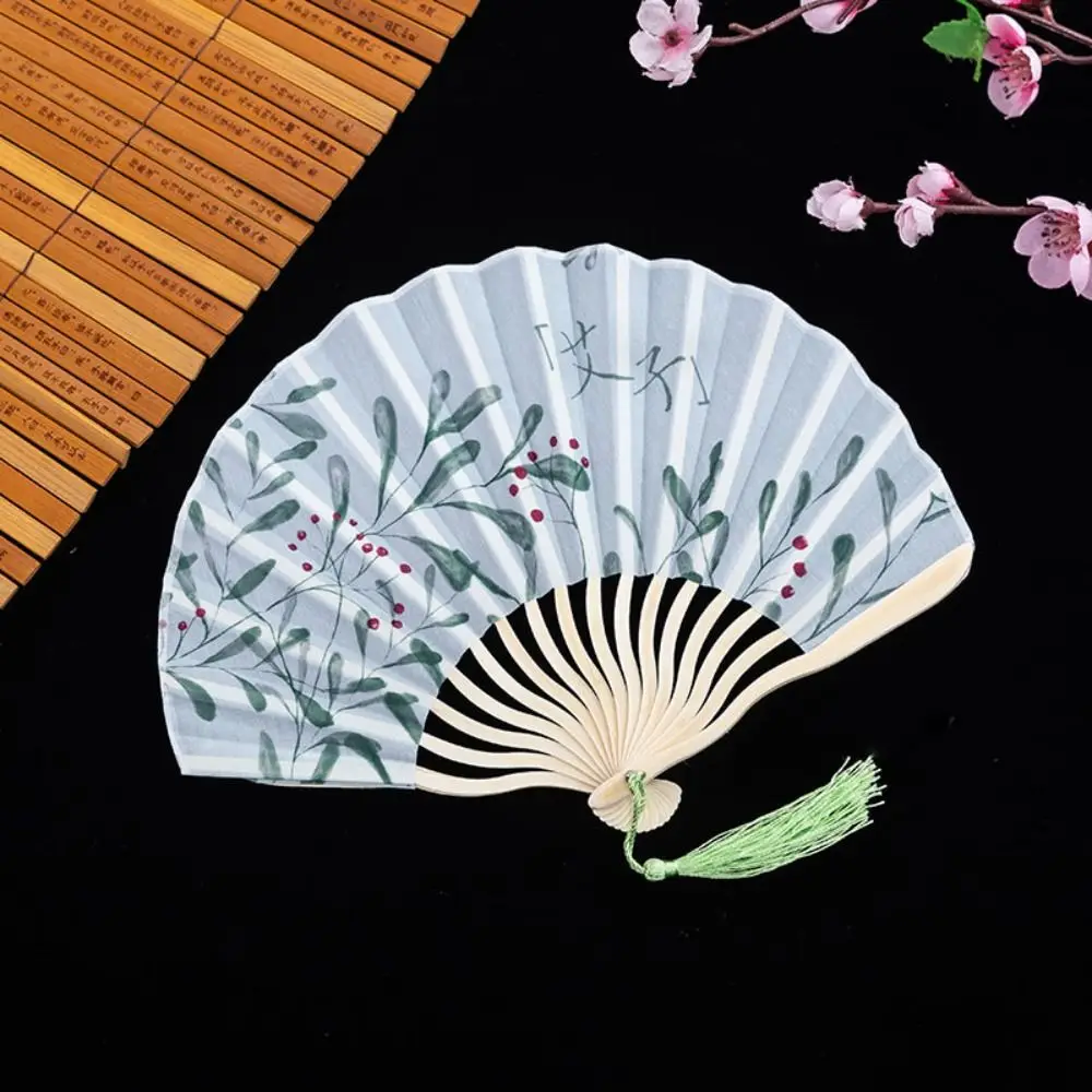 Artistic Summer Sea Shell Shape Bamboo Craft Handicrafts Gift Dance Fan Folding Fan Hand Fan Photography Prop