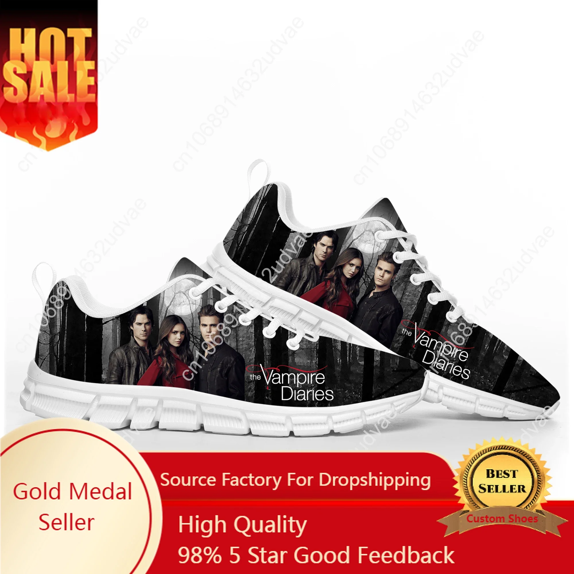 The Vampire Diaries Sports Shoes Mens Womens Teenager Sneakers Damon Salvatore Custom High Quality Couple Shoe