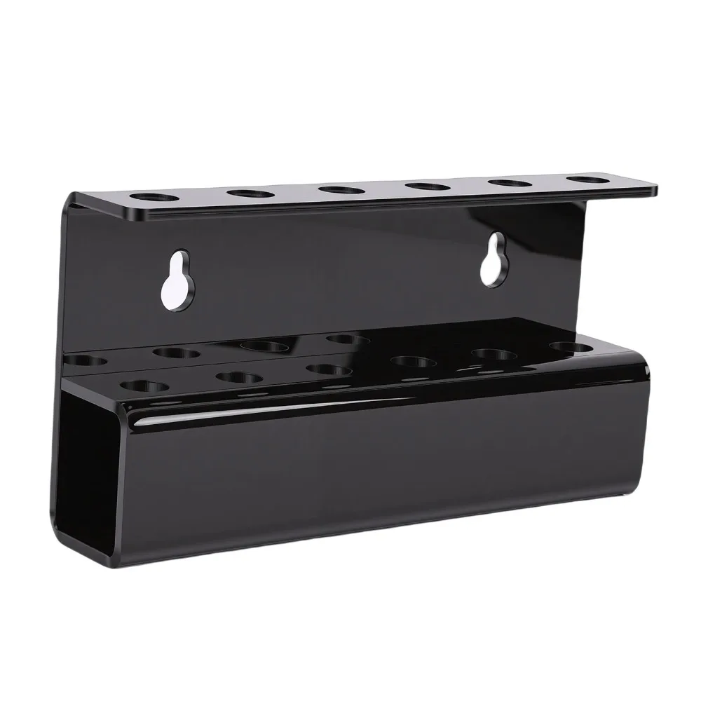 2pcs Stylish Acrylic Acrylic Dart Holder Black 15.5x2.8x8cm Wall Mount Dart Rack Dart Display Stand Wall Mount Setup