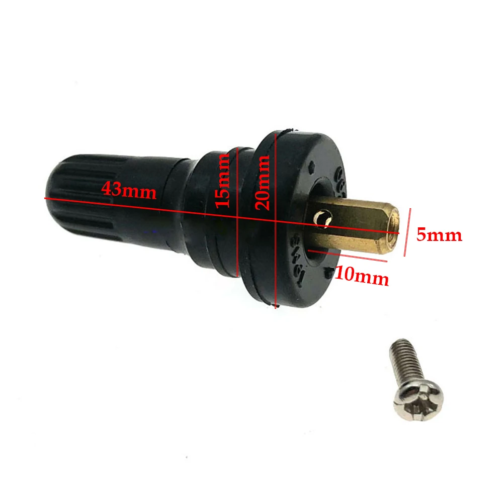 TPMS short tire pressure sensor valve for tubeless disc wheel nipple straight rubber nipple for TPMS