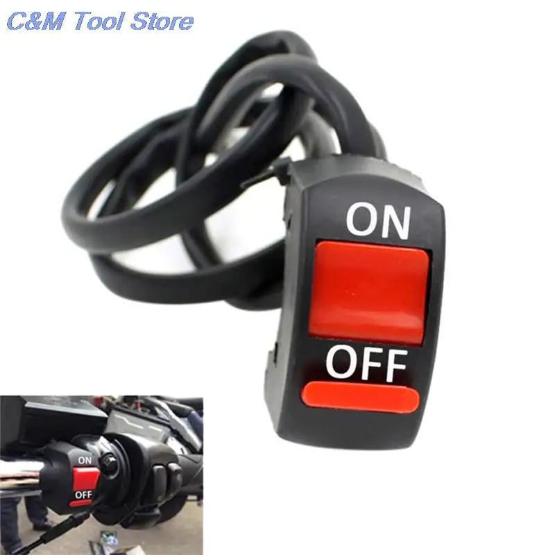 Universal 12V Motorcycle Handlebar Accident Hazard Light Switch On/Off Button