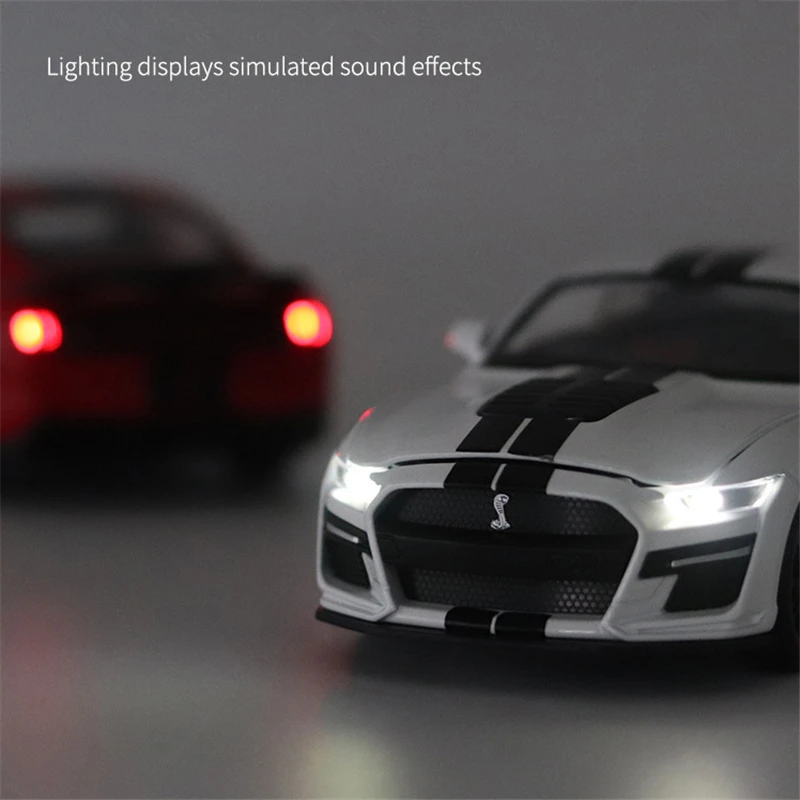 1:32 Ford Mustang Shelby GT500 Modified Alloy Sports Car Model Diecasts Metal Toy Car Model Simulation Collection Toys Gift