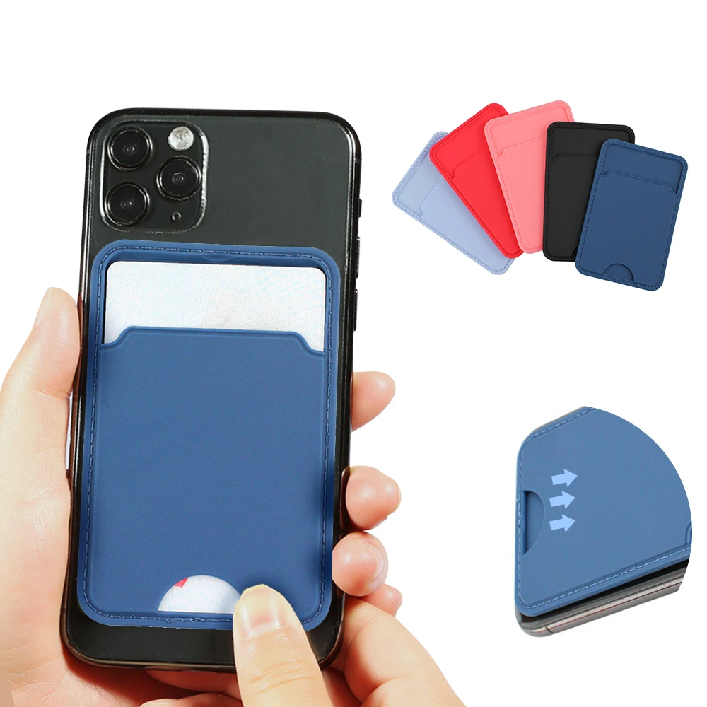 Porte-cartes arrière pour téléphone, étui portefeuille pour téléphone portable, poche pour cartes de crédit, pour presque tous les téléphones