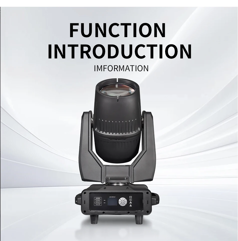 aicpose 380W Mini LED Wasserdichter Moving-Head-Scheinwerfer IP65 mit farbigem Regenbogeneffekt für Outdoor-Bühnenaufführungen und Nebel-Effekte – Detail 5
