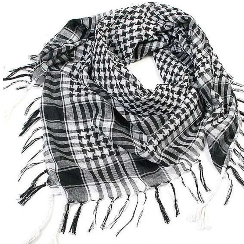 Bufanda de desierto Unisex, pañuelo árabe, Keffiyeh táctico, Shemagh, para la cabeza y el cuello, novedad de 2024