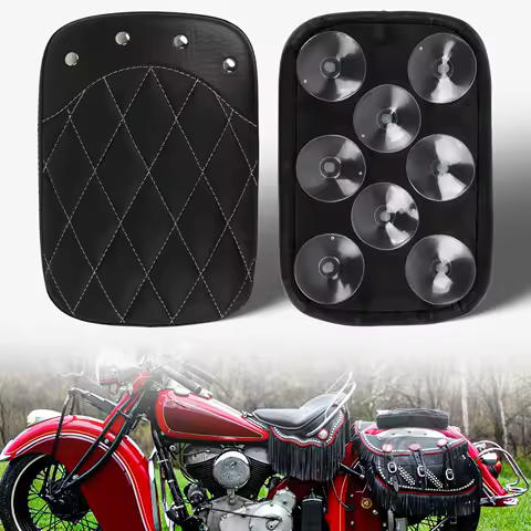Universal New Motorcycle Black Suction Cup Rear Pillion Passenger Pad Seat For Harley Dyna Sportster Bobber Chopper Cruiser 883