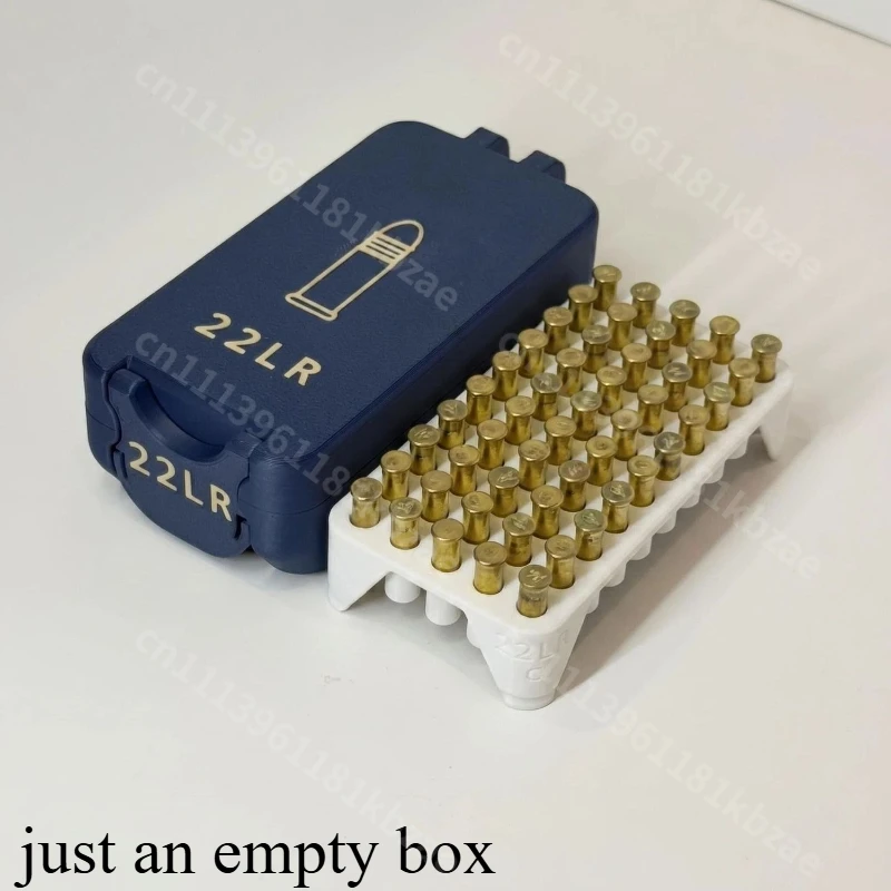Portable 3D Printed Compact 22LR Bullet Storage Box, Portable Military Enthusiast Desktop Storage Box，just An Empty Box view 5