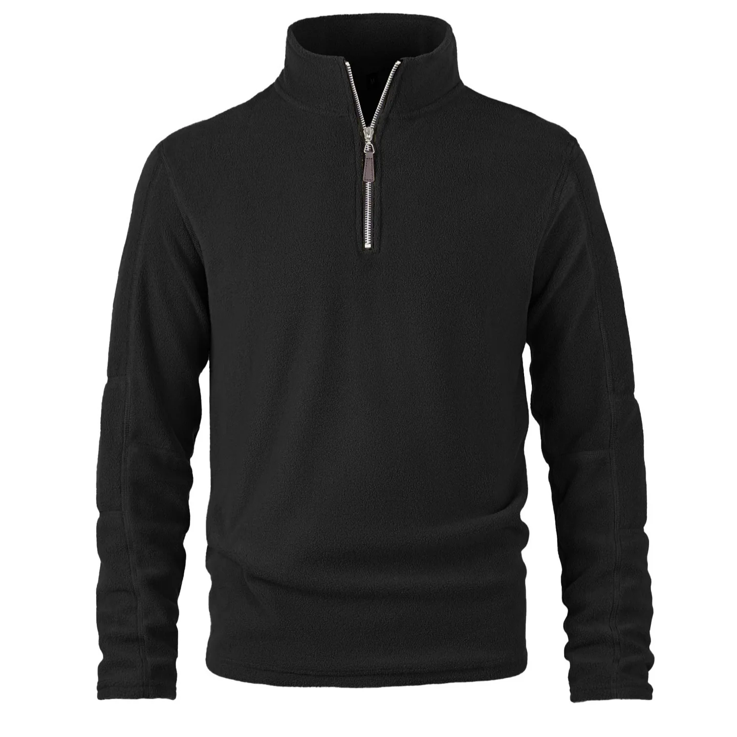 

European Size cross-border Autumn And Winter New Men's Clothing Fleece Sweater Stand-up Collar Half Zipper Long Sleeve Trendy