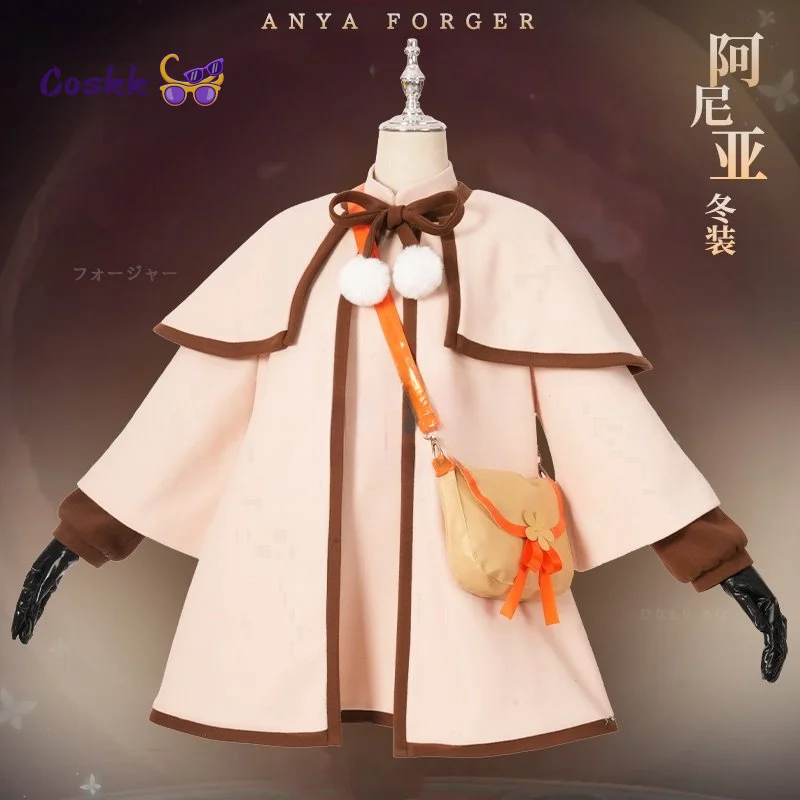 New Anime spy x family Anya Forger Cosplay Costume Women Cute Dress Hat Uniform Halloween Carnival Christmas Party Clothes New view 2