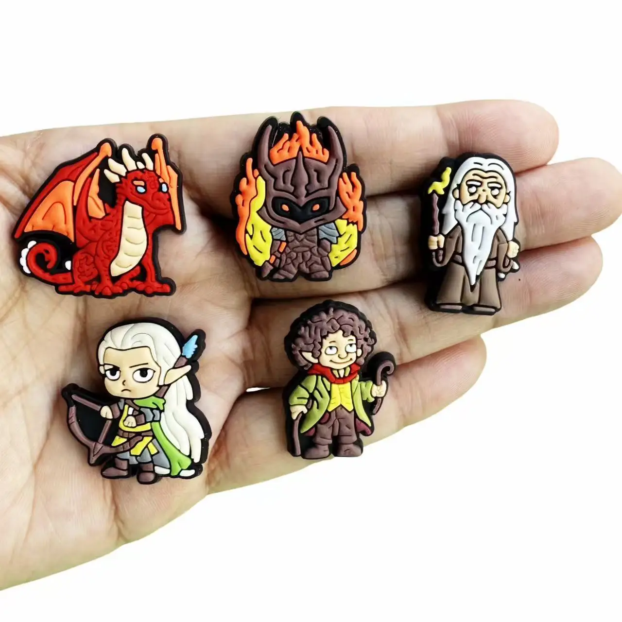 16Pcs Movie Lord of the Rings Shoe Charms Cartoon Slides Clog Sandals Shoes Decorations Accessories For Kids Birthday Gift view 4