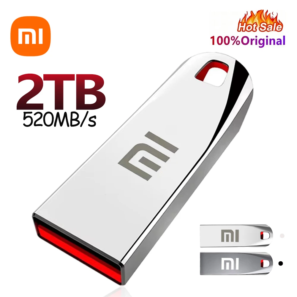 Xiaomi High Speed 2TB Flash Drive USB3.2 Metal U Disk TypeC Memory Stick 128GB 1TB Waterproof SSD Storage PC Phone Data Transfer