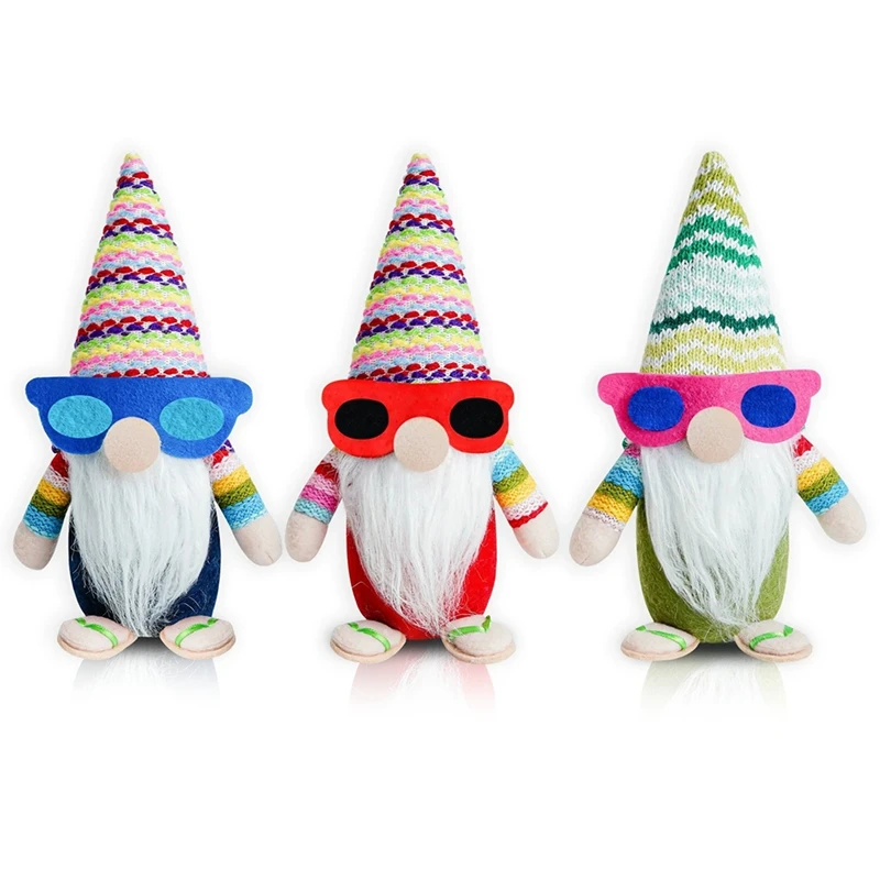 

Summer Gnomes Plush,Handmade Beach Gnomes Decoration For Home Swedish Tomte Scandinavian For Farmhouse Tiered Tray Decor Durable