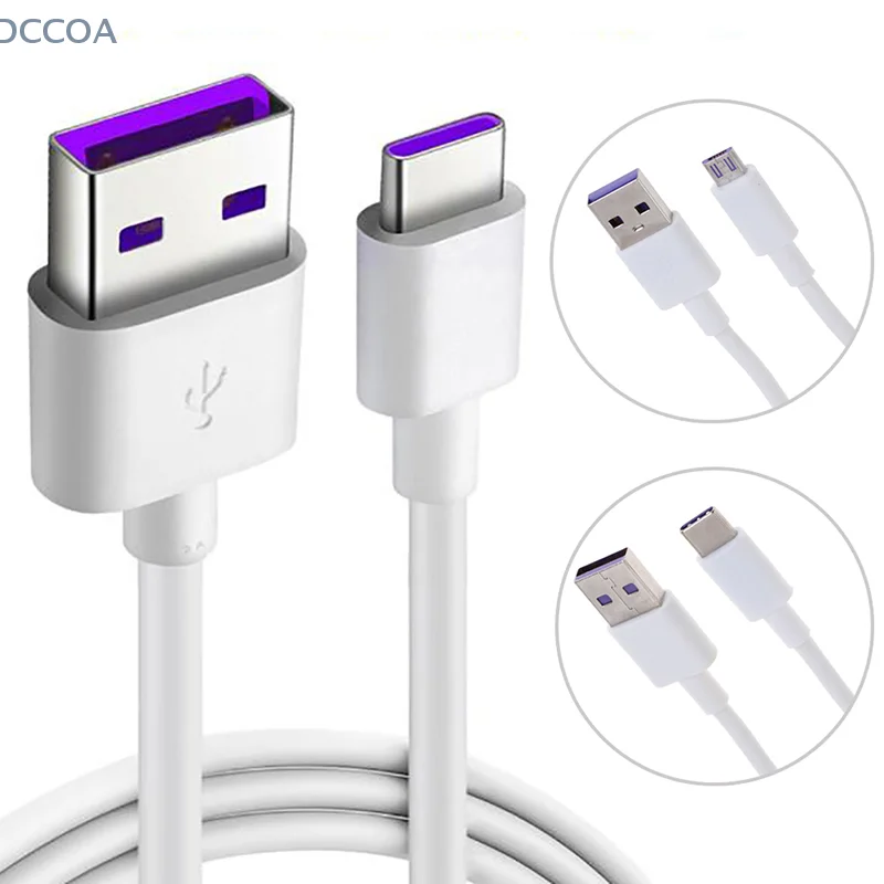 5A Micro USB/Type-c Cable Fast Charge Cable Sync Data Android USB Charger Cables