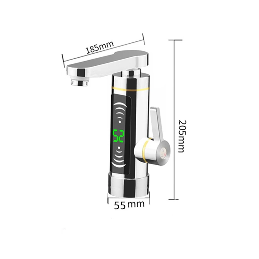 Hot Water Heater Faucet Instant Tankless 3000W Electric Fast Heating Tap Water Faucet with LED Digital Display US Plug