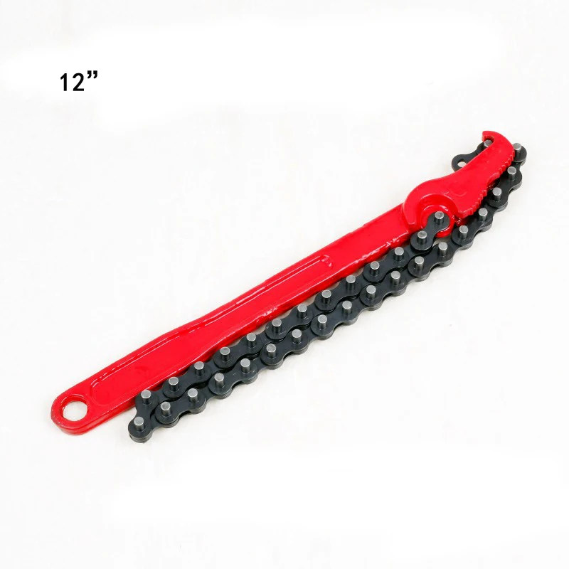 

12" Adjustable Oil Filter Wrench High Quality Chain Wrench Disassembly Auto Repair Tool