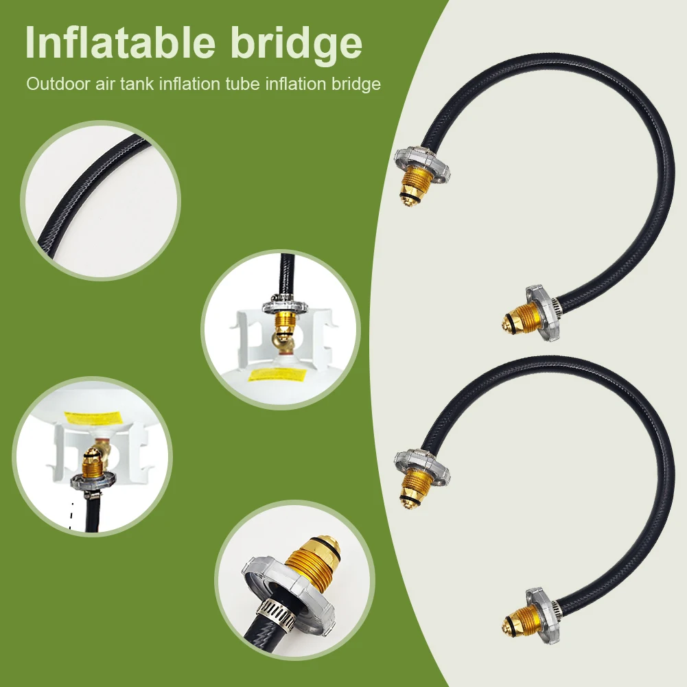 60cm Mutual Filling Bridge Propane Cylinder Tank Bridge Hose Direct Connection Canister Gas Inflation Adapter Camping Supplies view 3