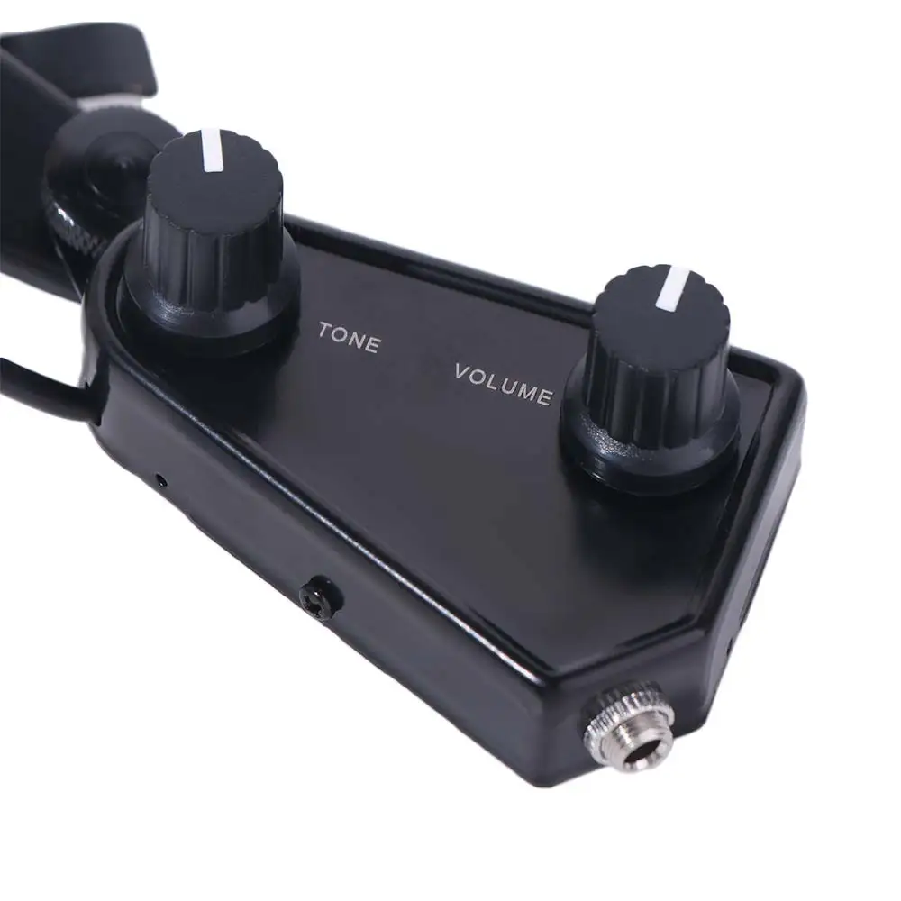 12-Hole Design Acoustic Guitar Pickup Adjustable Volume Clip-On Style Soundhole Pickup Tone Knobs Enhanced Sound
