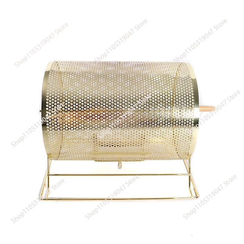 

Лотерейный барабан среднего размера из латуни с деревянной ручкой - Коробка для лотерейных билетов