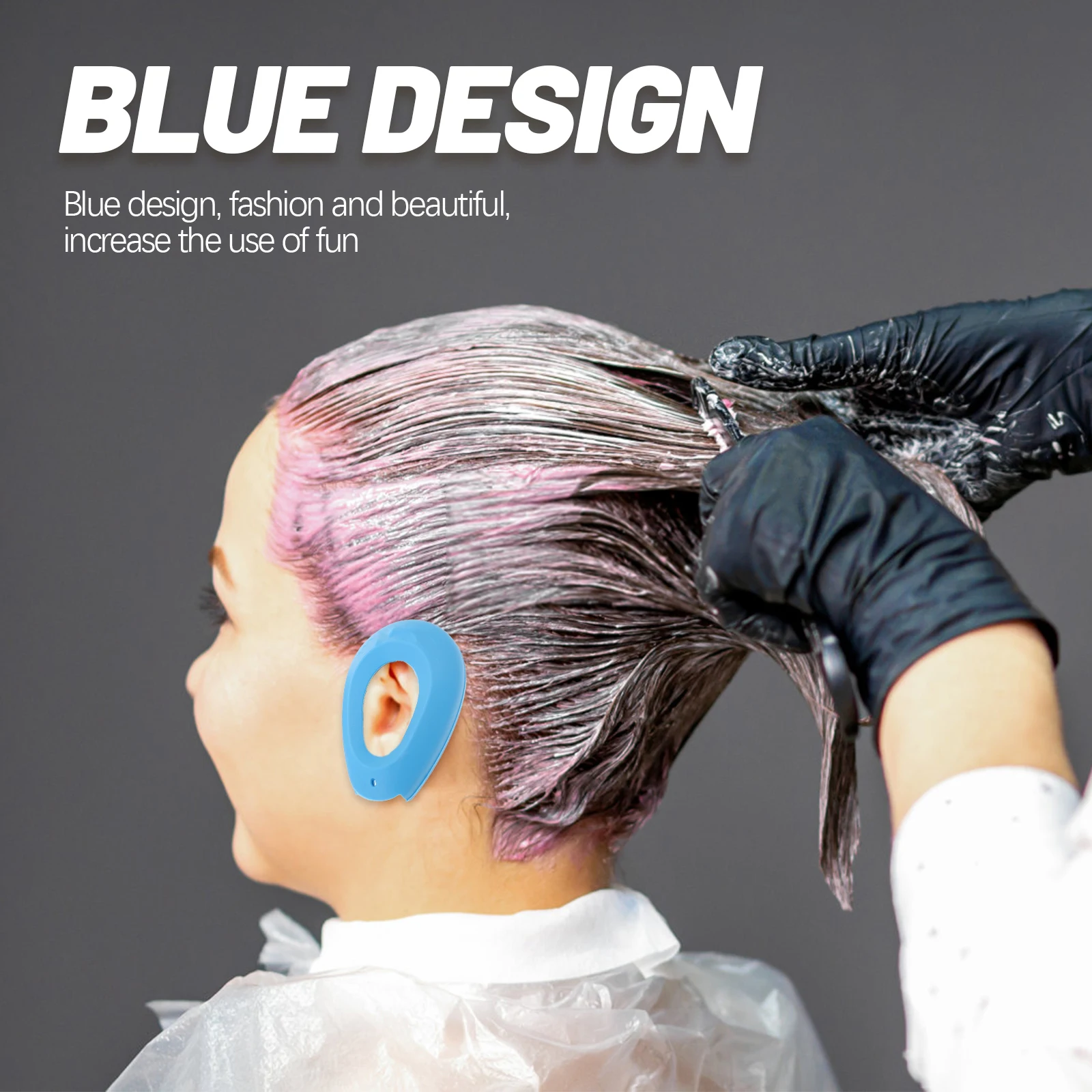 

4pcs Yellow Ear Protectors for Hair Dyeing Waterproof Silica Gel Covers Men Women Ear Muffs Hair Salon Travel Use