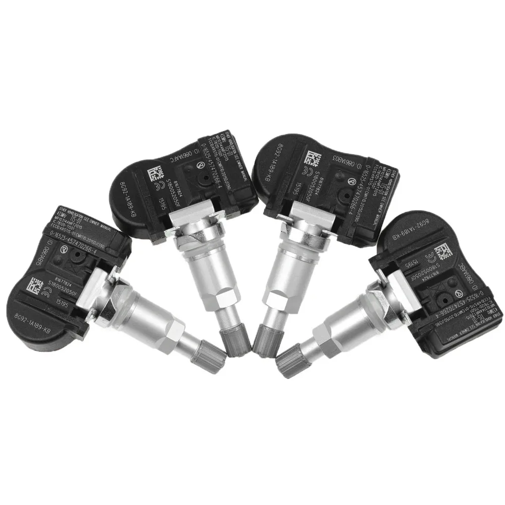 

4Pcs TPMS Sensor Car Tire Pressure Monitor Sensor Systems for Ford S-AMX Galaxy Mondeo 8G92-1A189-KB 8G92-1A159-AE 433MHz