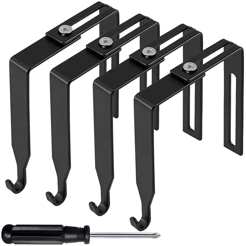 【ELEVATE LIFE】Set Of 4 Compartment Wall Hooks Clothes Hook Compartment Hanger with Screwdriver Compartment Hanger Set ABDD