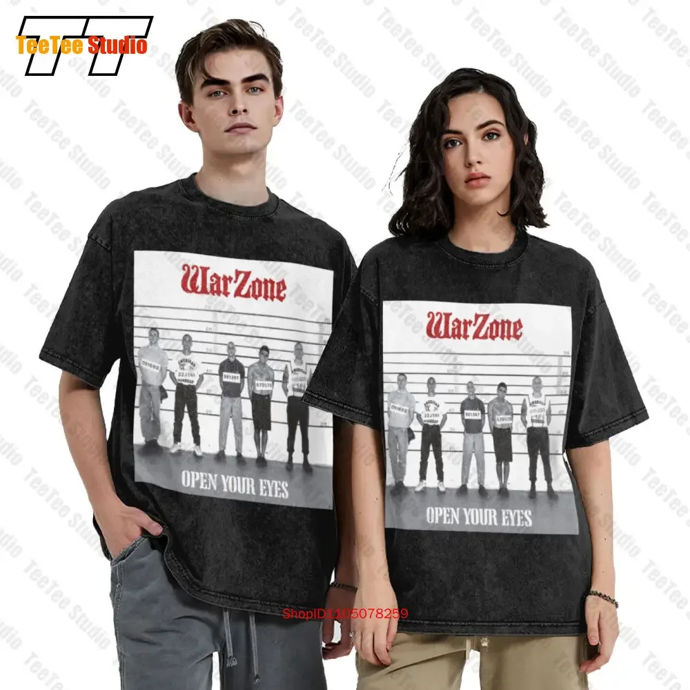 2021 Warzone Open Your Eyes American Hardcore Punk Band Vintage Oversized T-Shirt SNOE
