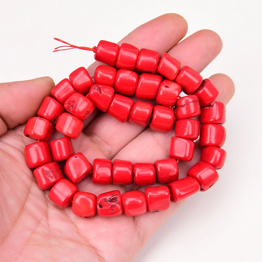 

APDGG 2 Strands Natural 12mm Freedom Wheel Red Coral Gems Stone Loose Beads 15.5'' Strands Jewelry Making DIY