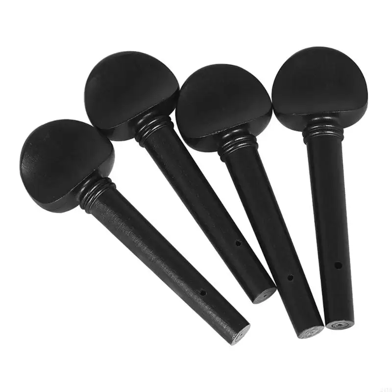 4Pcs Ebony Viola Tuning Peg Tuner Viola Pegs Viola Shaft Handle Musical Intruments Parts & Accessories Enduring