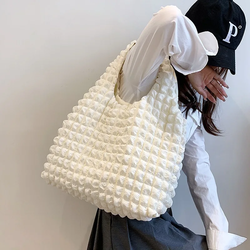 Damenmode geste ppte Umhängetasche Raum Baumwolle große Kapazität Handtasche und Geldbörse für weibliche Reise Einkaufstasche Hobos Taschen – Detail 17