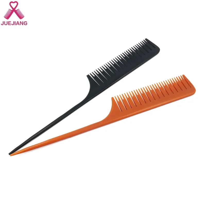 Handmade Bakelite Professional Hairdressing Tools Parting Rat Tail Highlight Wood  Hair Comb Hair Color Comb