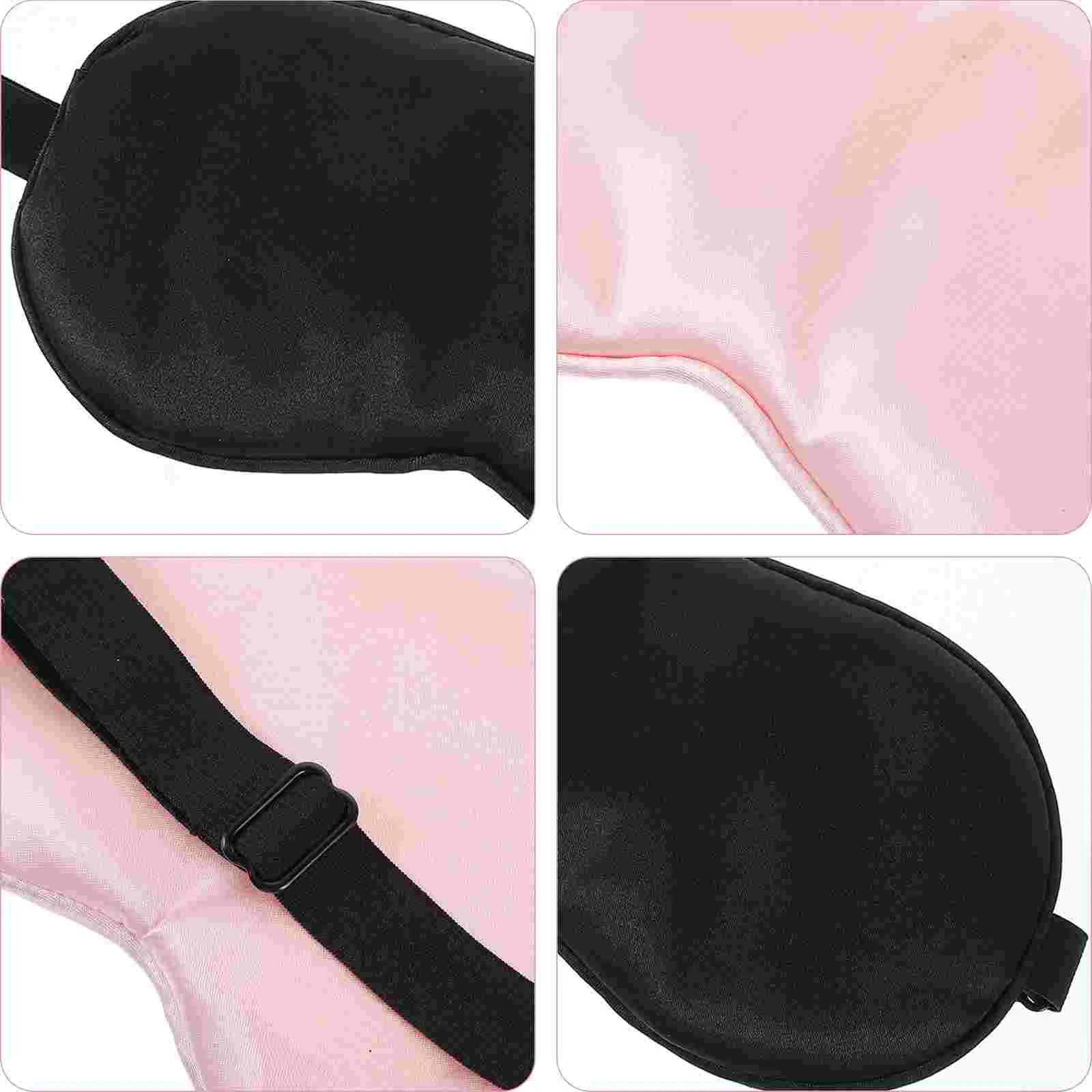 Sleeping Double-sided Simulated Silk Eye Mask Facial Masks for Women Girl Man Earplugs