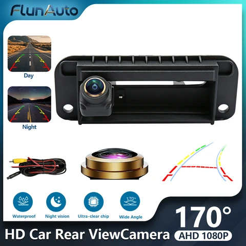 Камера заднего вида FLunAut AHD1080P для Mercedes Benz C-класса C180, C200, C260, MB W204, S204, W212, водонепроницаемая камера для парковки.