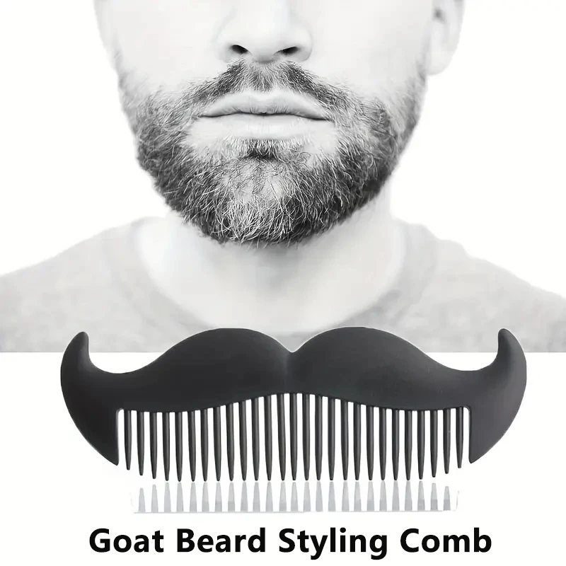 Men Comb Black Mini Pocket Beard Comb For Men Plastic Moustache Facial Hairbrush Beard Styling Detangling Combs Barber Combs