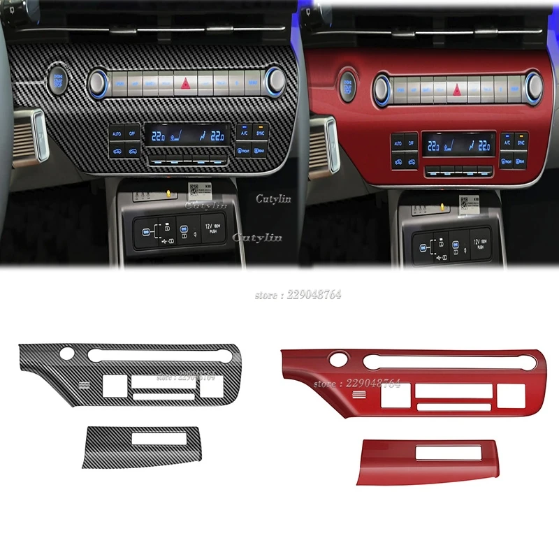 

For Hyundai KONA 2024 2025 ABS Front Dashboard Accessories Center Control Panel Air Switch Cover Trim Decoration Accessories