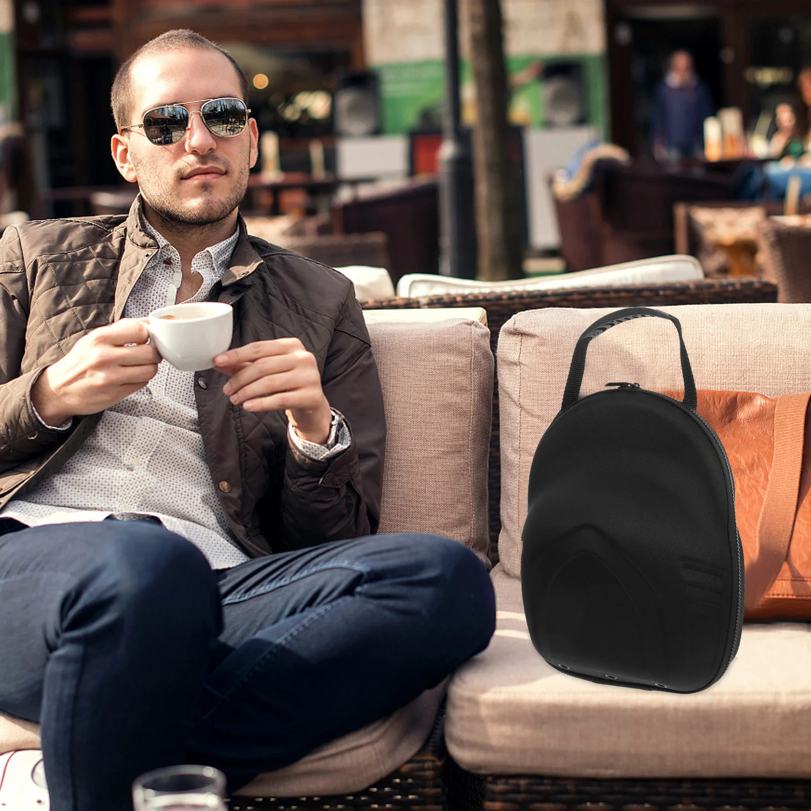 

Hard Eva Baseball Hat Case Lightweight Cap Travel Organizer with Handle Smooth Zipper Hat Storage for Baseball Caps