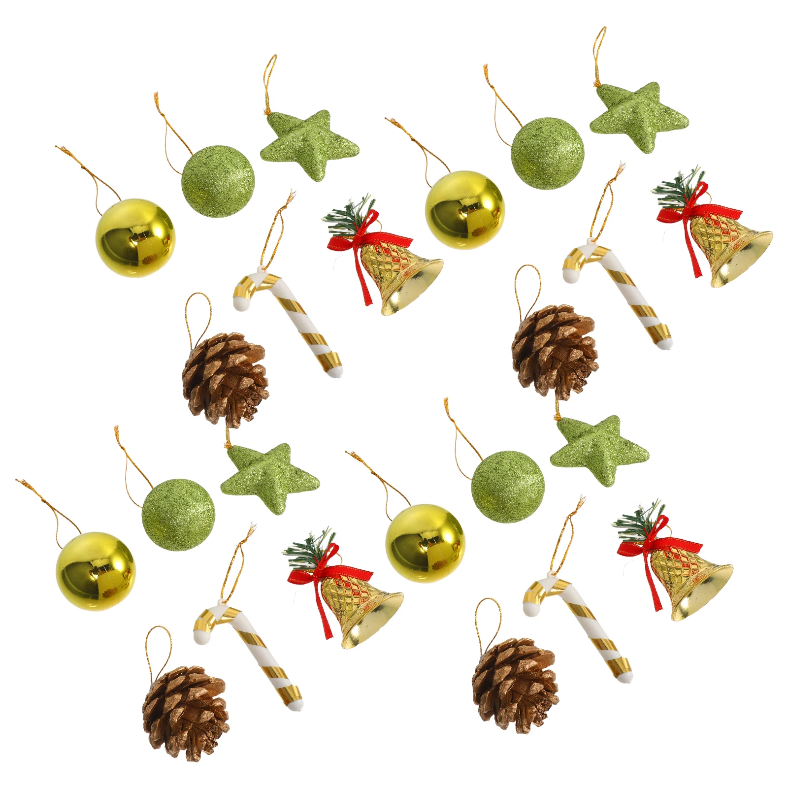 

41 Pcs Christmas Decorations Pinecone Ornaments for Tree Shatterproof Holiday Plastic Mini Pendant Xmas
