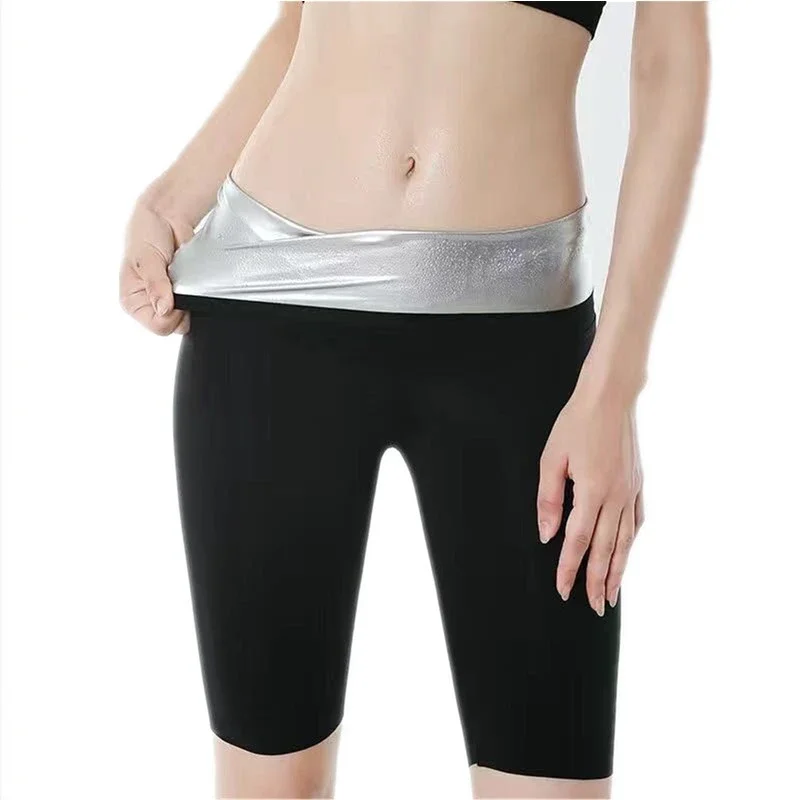 Pantalones deportivos de Sauna para mujer, mallas térmicas con Control de grasa, moldeadores de cuerpo, bragas de Control elásticas para Fitness, pantalones cortos ajustados de cintura