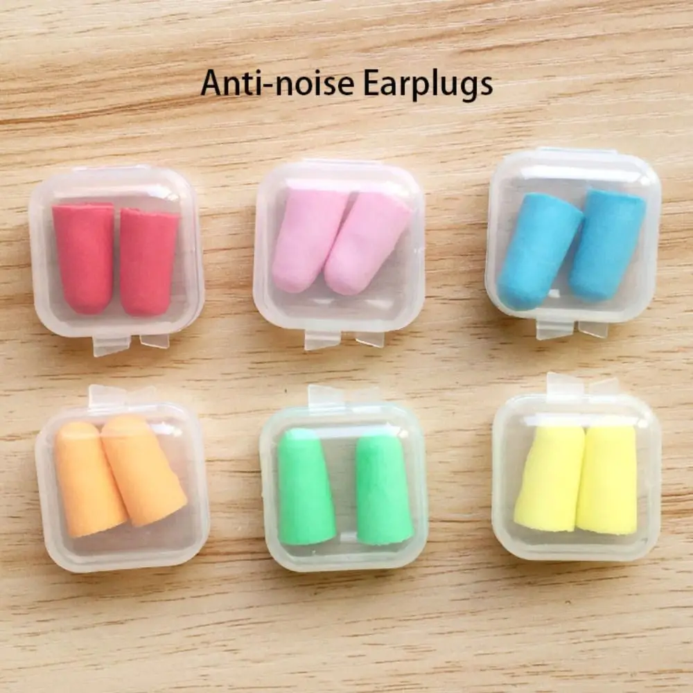 1 Pair Soft Noise Reduction Anti-noise Earplugs Waterproof Soundproof Ear Plugs Foam Sound Insulation Sleeping Earplugs Sleep