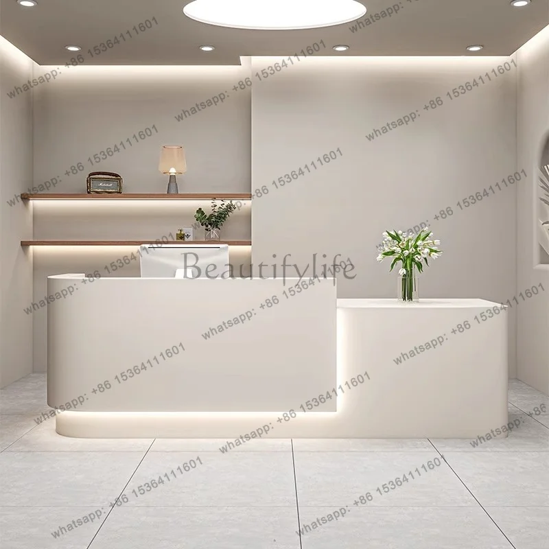 XX.Beauty Unique Reception Desks Salon Hotel Minimalist Display Reception Desks Welcome Nail Comptoire Accueil Commercial Furnit