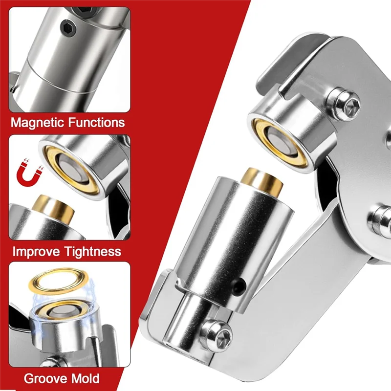 LICE-그로멧 도구 키트, 3/8인치 헤비 듀티 그로멧 플라이어와 300개 금속 그로멧 포함(, , )