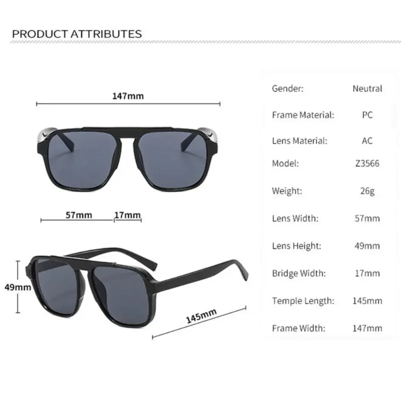 New Oversized Frame Sunglasses Classic Women's Sport Eyeglasses Vintage Brand Design Shades UV400 Eyewear Trendy Glasses view 5