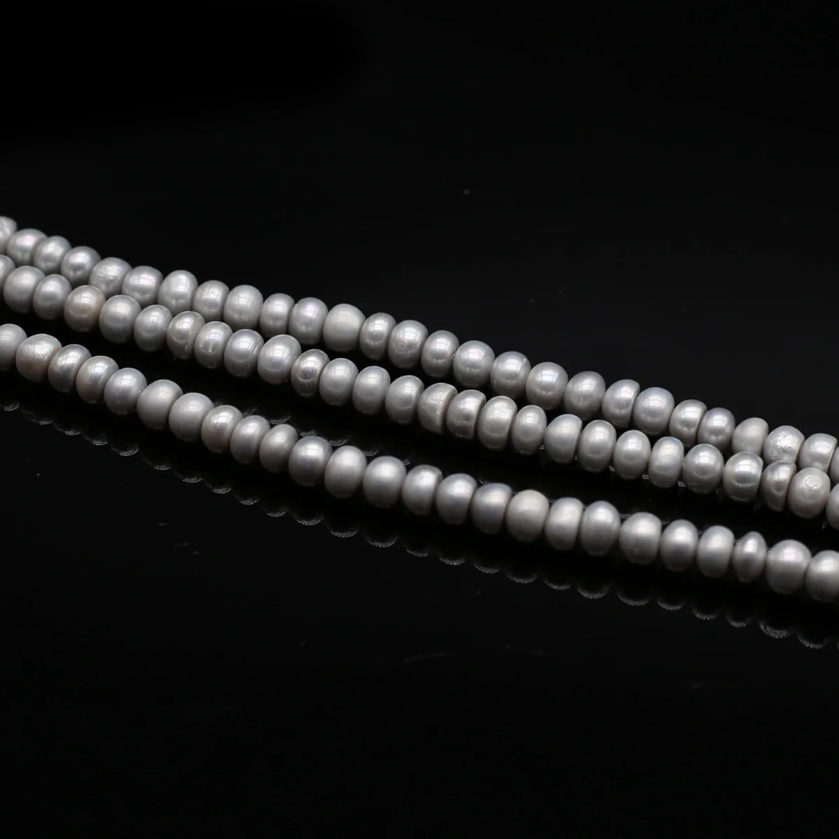 

High Quality AAA Natural Freshwater Pearl Grey Bread Shape Beads For Jewelry Making DIY Necklace Bracelet Earrings Accessories