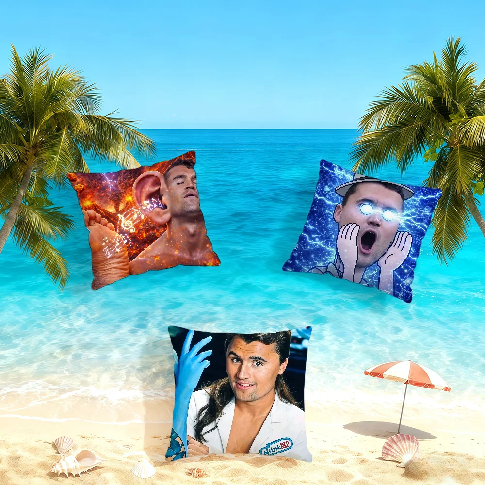 Funny C-Charlie Kirk Meme cushion cover Home Bedding Sofa living Room pillowcase Simple Soft Skin Cushion Cover Party Gift