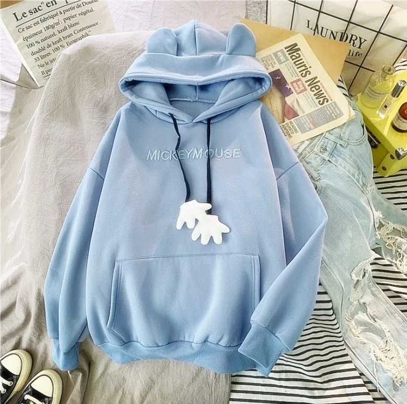 Fashion Cute Hoodies Women Harajuku Daily  Casual Comfortable Loose  Ladies Long  Sleeve Streetwear   Autumn Winter Clothes