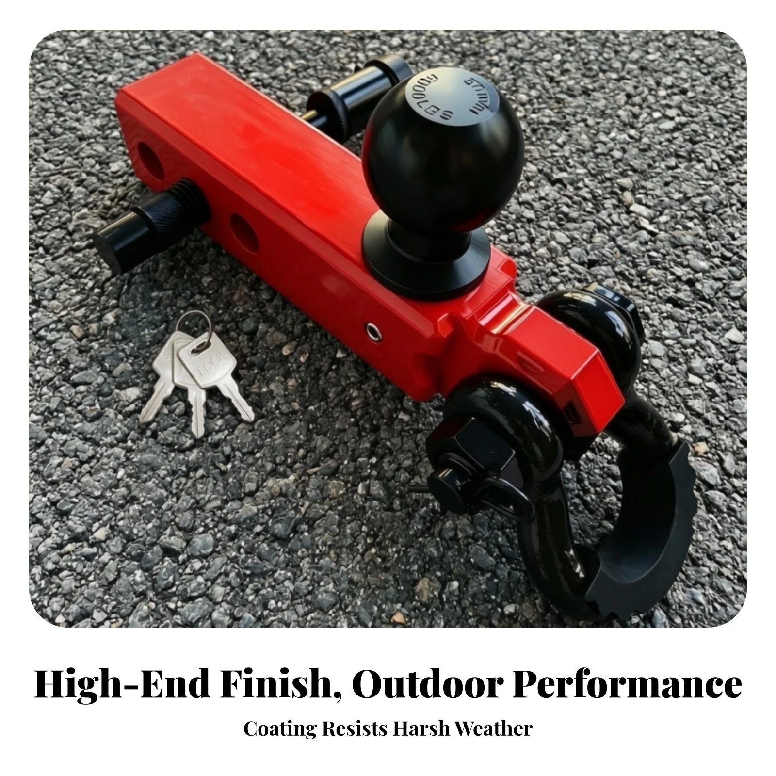 Hitch Ball Mount with Tow Shackle Heavy-Duty Hardware for Drivers, Towing
