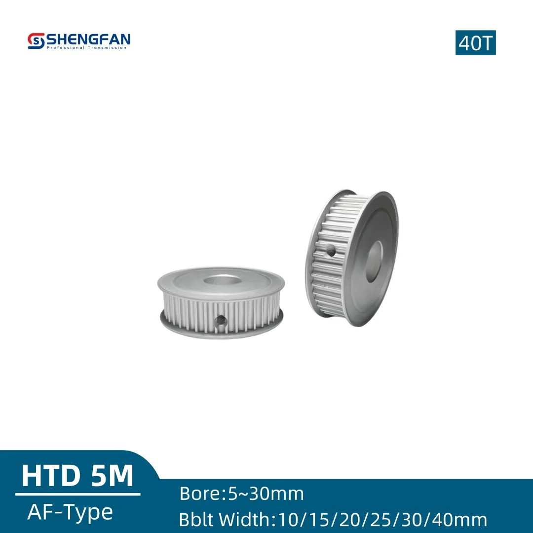 

HTD 5M 40 Teeth Synchronous Timing Pulley Bore 5mm to 30mm for Width 10/15/20/25/30/40mm Belt 3D printed parts 5GT AF model