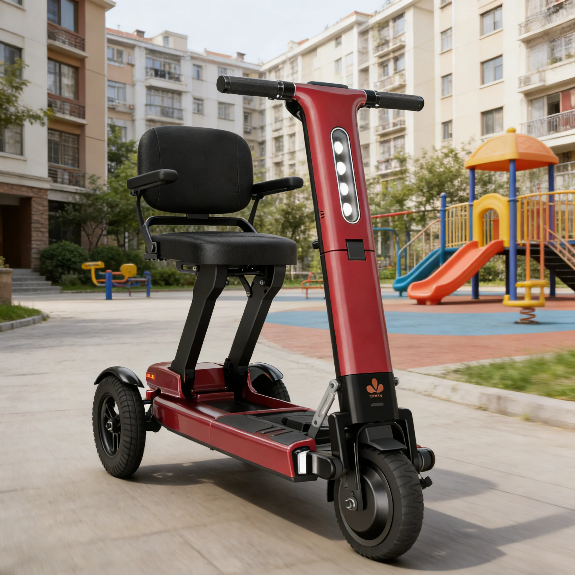 ZW501 Handicapped Automatic Folding Travel Portable Electric Mobility Scooter For Seniors 3-Wheel Brushless Motor Aluminum Alloy