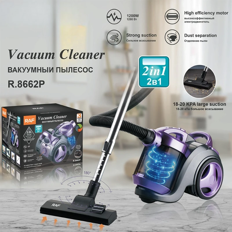 1200W Powerful Portable Vacuum Cleaner,Rotary Clean,Corded Vacuum Cleaner for Home Hard Floors,Carpets, Pet Hair Multiple Colors