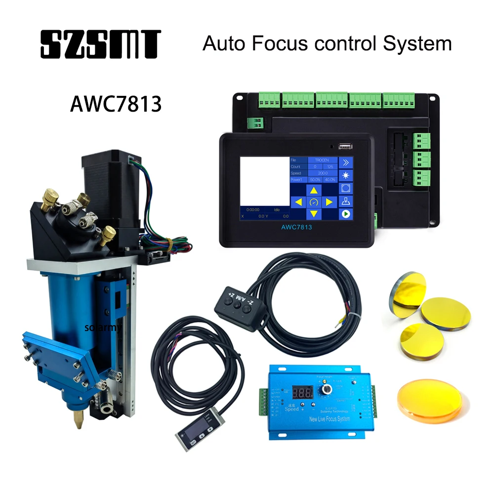 Trocen Non-Metal Auto Focus Whole Set Laser Control System AWC7813 Control Card For 60W-300W CO2 Laser Cutting Machine